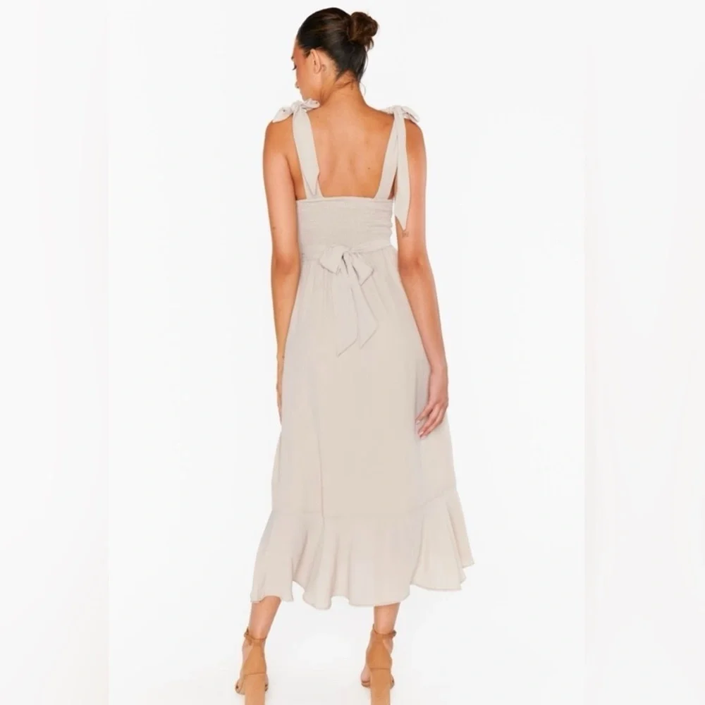 SHOW ME YOUR MUMU Claire Show me the Ring crisp Chiffon Midi Dress Bridesmaid - Picture 6 of 16